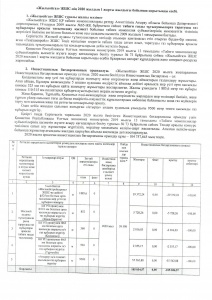 Жылыойгаз» ЖШС-нің 2020 жылдың 1 жарты жылдығы бойынша қорытынды есебі!